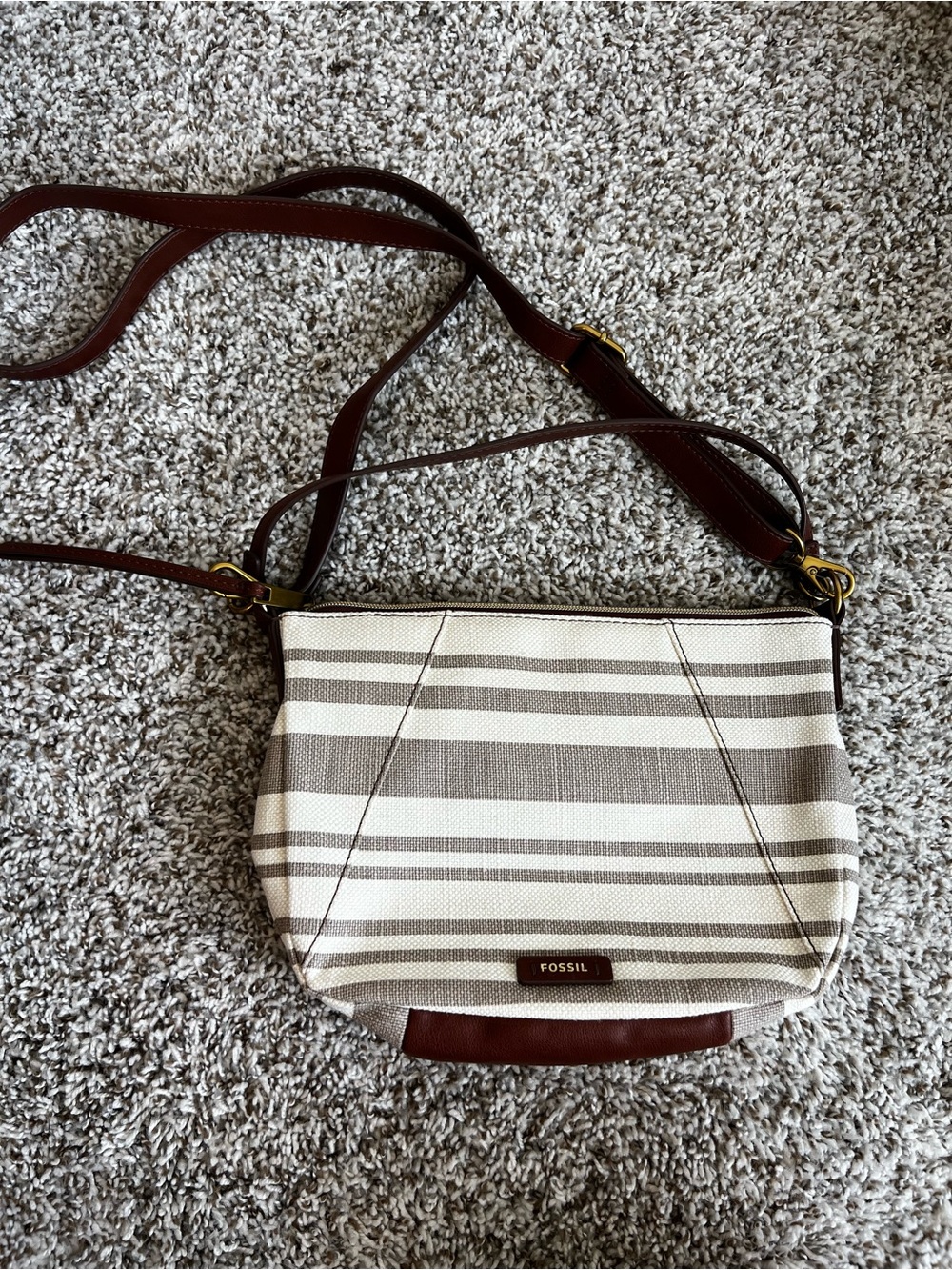 Fossil Skylar Striped Crossbody Bag